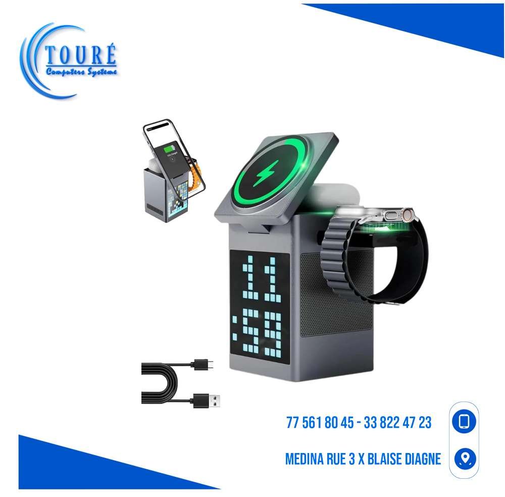 0604202669d4149e0d56c.jpeg Haut-parleur Bluetooth 3-en-1 PixelCharge et station de charge – Image 1