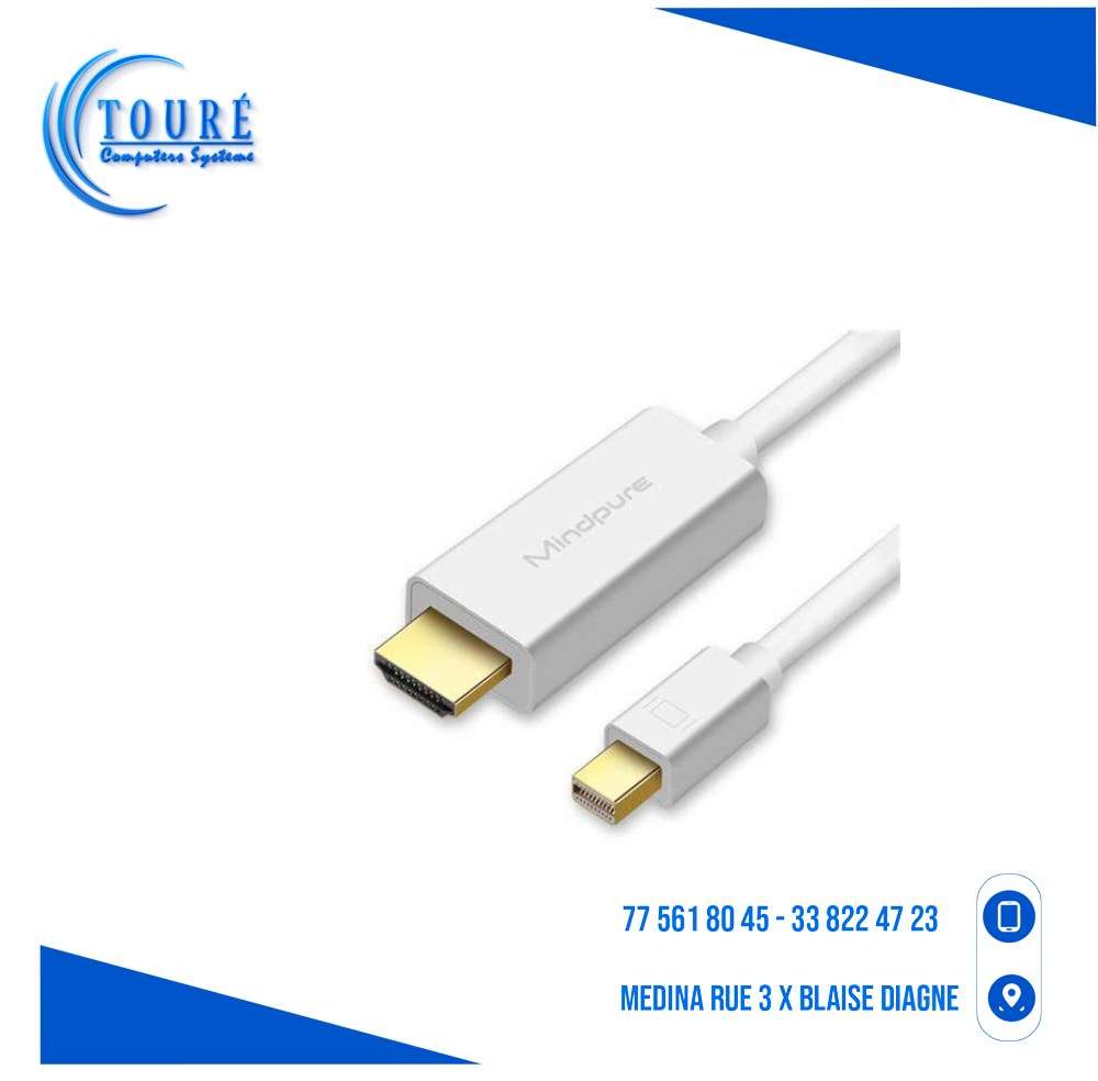 0604202669d414a22796c.jpeg Mindpure Câble HDMI vers Micro HDMI, blanc – Image 1