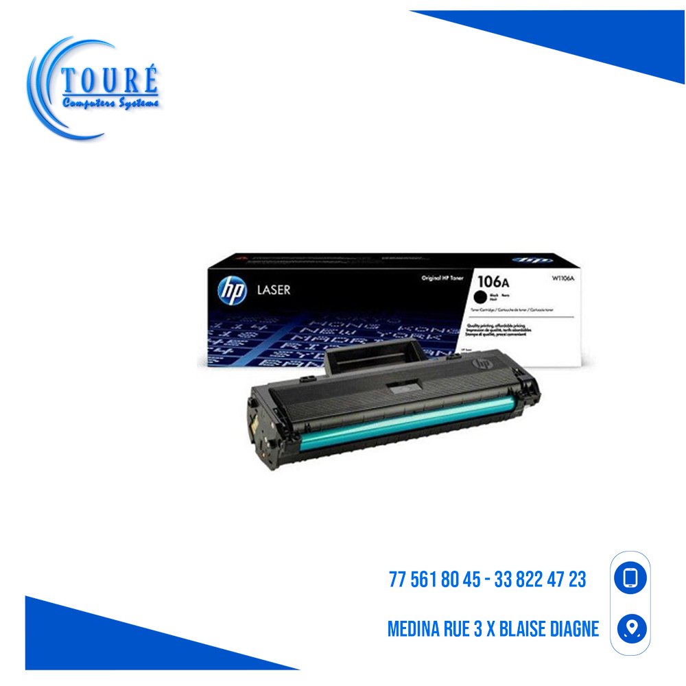 0604202669d419ec8e08b.jpeg HP 106A Toner Noir Authentique pour imprimantes HP Laser – Image 1