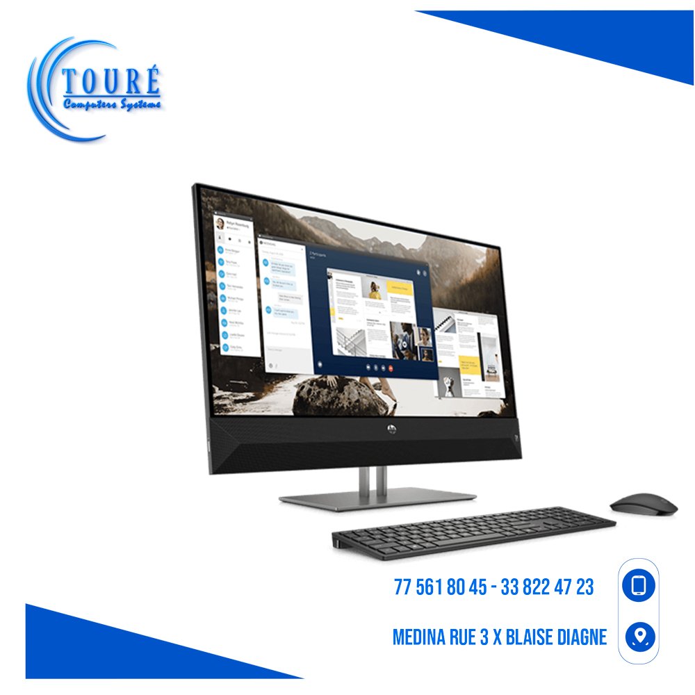 0604202669d419f0e56f8.jpeg HP PAVILION 27 ALL-IN-ONE CORE I7 DISQUE DUR SSD 2 TERA RAM 16G – Image 1