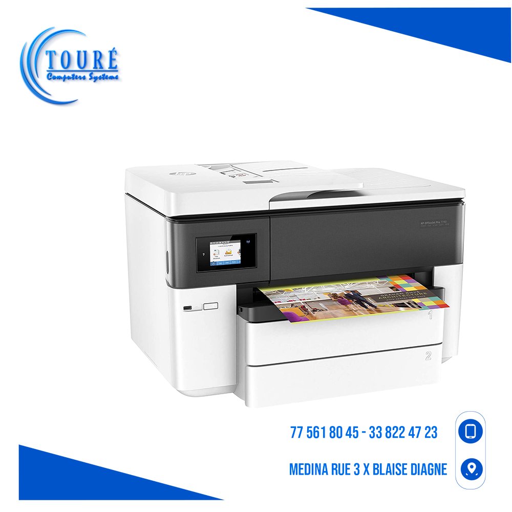 0604202669d419f4b1237.jpeg HP Officejet Pro 7740 Imprimante Multifonction Couleur A3 – Image 1