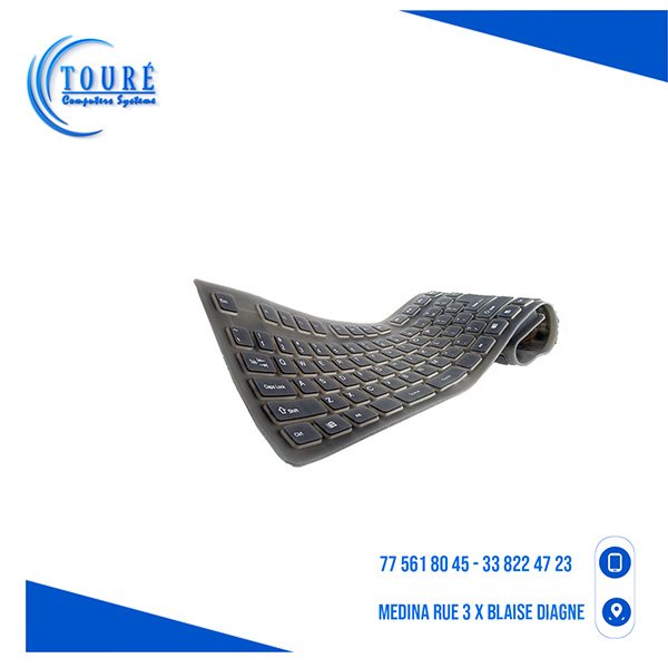 0604202669d421a20ab15.jpeg CLAVIER FLEXIBLE USB KEYBOARD – Image 1