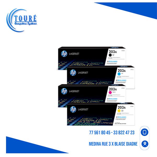 0604202669d421f80dada.jpeg cartouches toner 203 authentiques noir cyan jaune magenta – Image 1