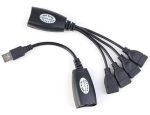 Câble Rallonge Usb 2.0 Hub 1 à 4 Ports Rj45