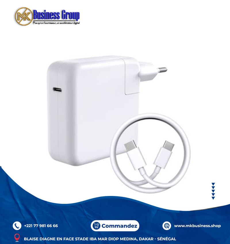 0BF5E19B-F0B5-4C5D-94A3-552AFBB21B2F Chargeur Apple USB-C 61W pour MacBook – Modèle A1718 – Image 1