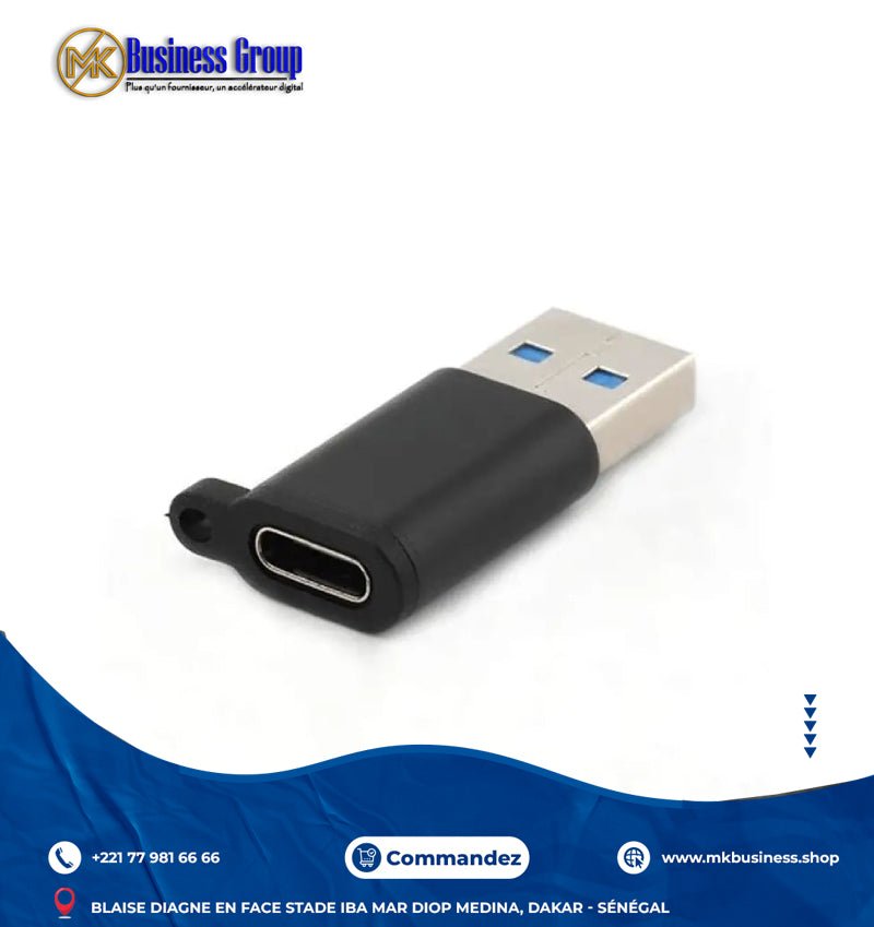 IMG-1700 Adaptateur USB 3.0 Type A mâle vers USB Type C – Image 1