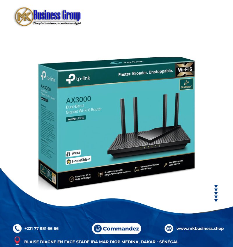 IMG-9206 Routeur Gigabit Wi-Fi 6 Archer AX3000 – Image 1